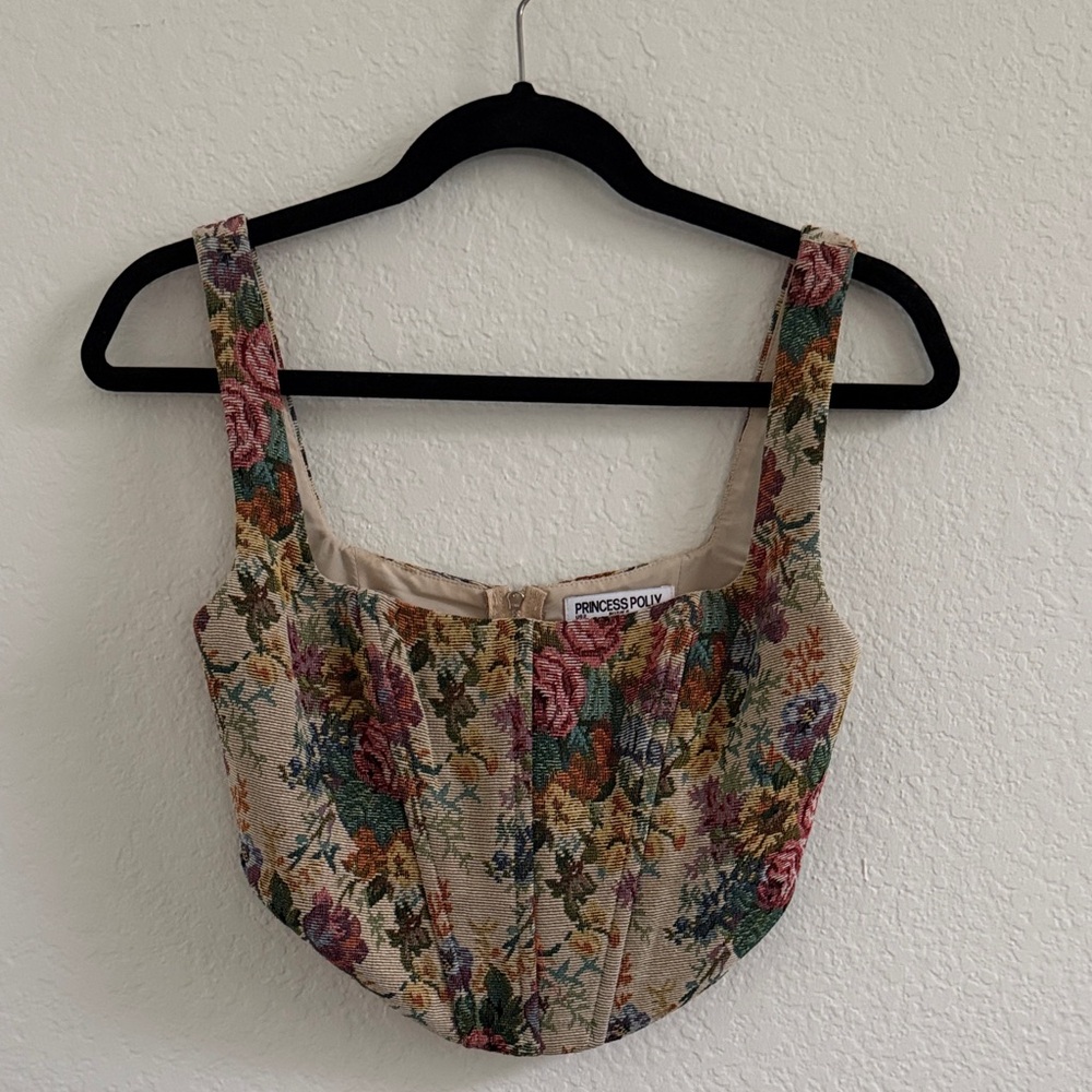 Princess Polly Multicolor Floral Crop Top